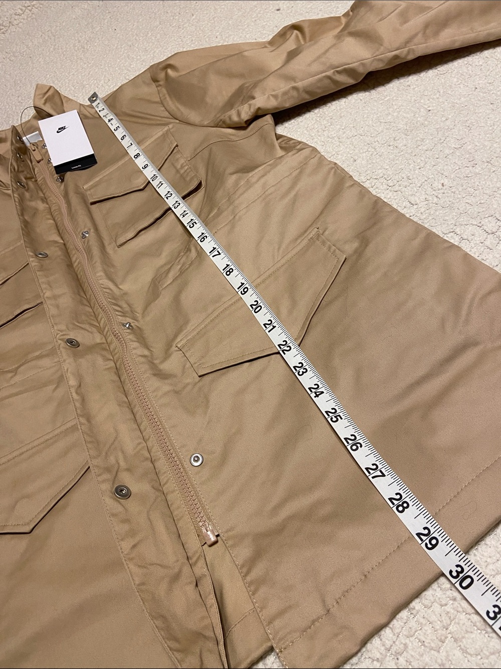 Nike Women's Sportswear M65 Ess Tan Jacket Parka NWTS Size Medium - Picture 12 of 13